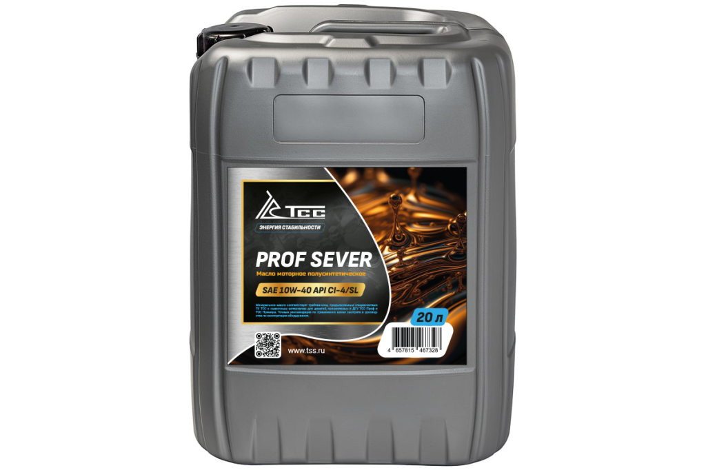 Масло моторное полусинтетическое ТСС Проф Север SAE 10W40 API CI-4/SL канистра 20л/Motor oil 20liter can 046946